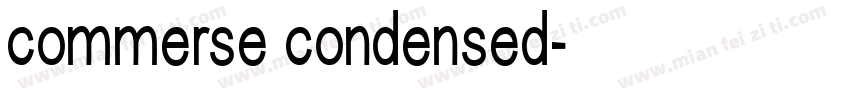 commerse condensed字体转换